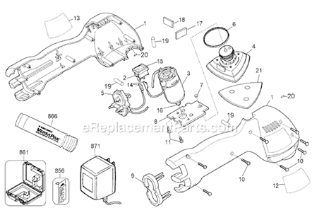 Page A Diagram and Parts List for VP510T Type 1 Black and Decker Sander Polisher